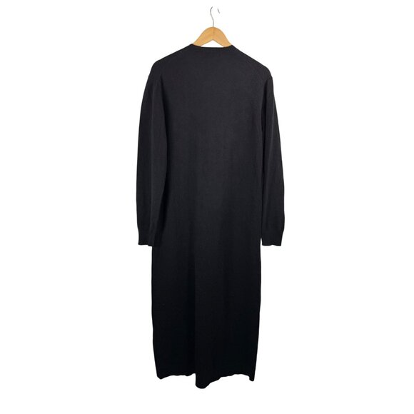 Zara FW2024 100% Cashmere Knotted long sweater dress black sz M - Picture 4 of 10